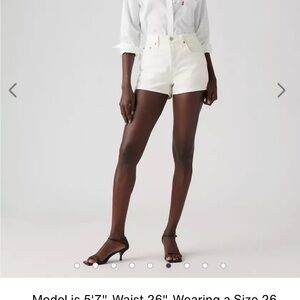 Levi 501 Women's White High-Waisted Shorts